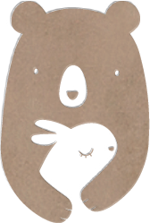 Rabbit + Bear Organic Baby Clothes Medallion Logo