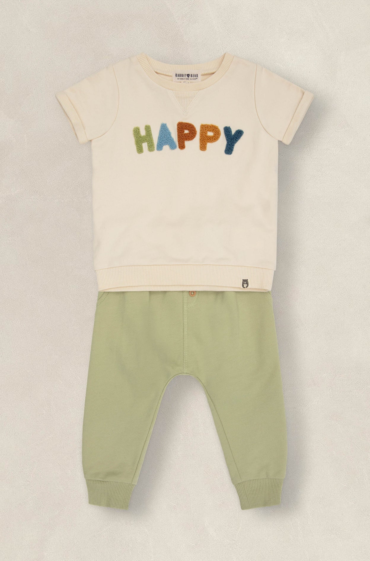 Rabbit + Bear - Boy's Shirt and Sweatpants Set