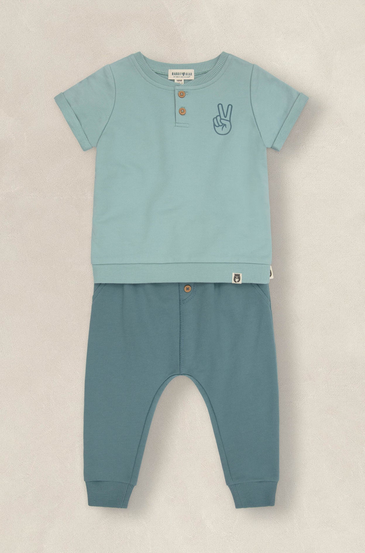 Rabbit + Bear - Boy's Shirt and Sweatpants Set