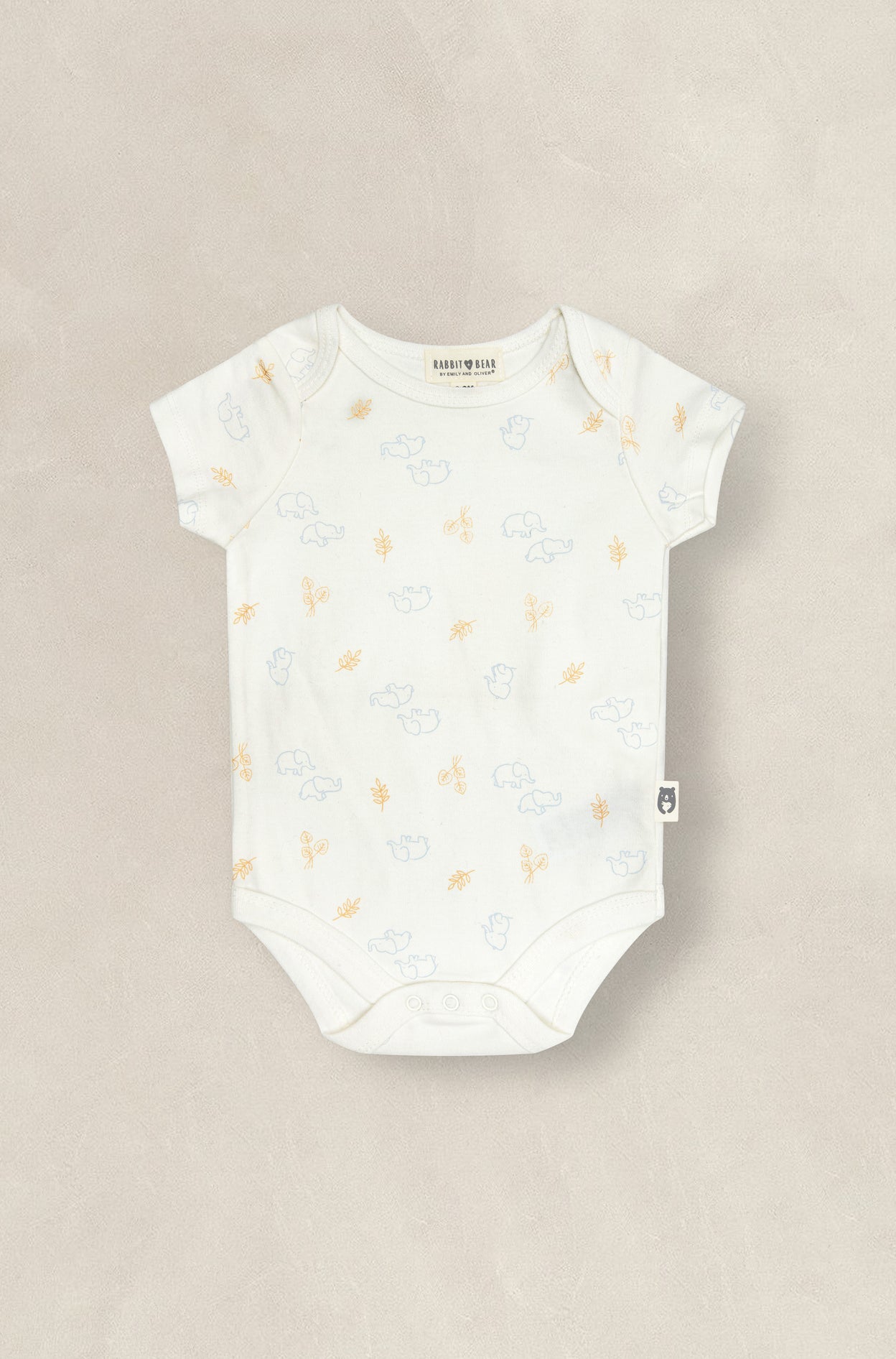 Rabbit + Bear - Short Sleeve Bodysuit