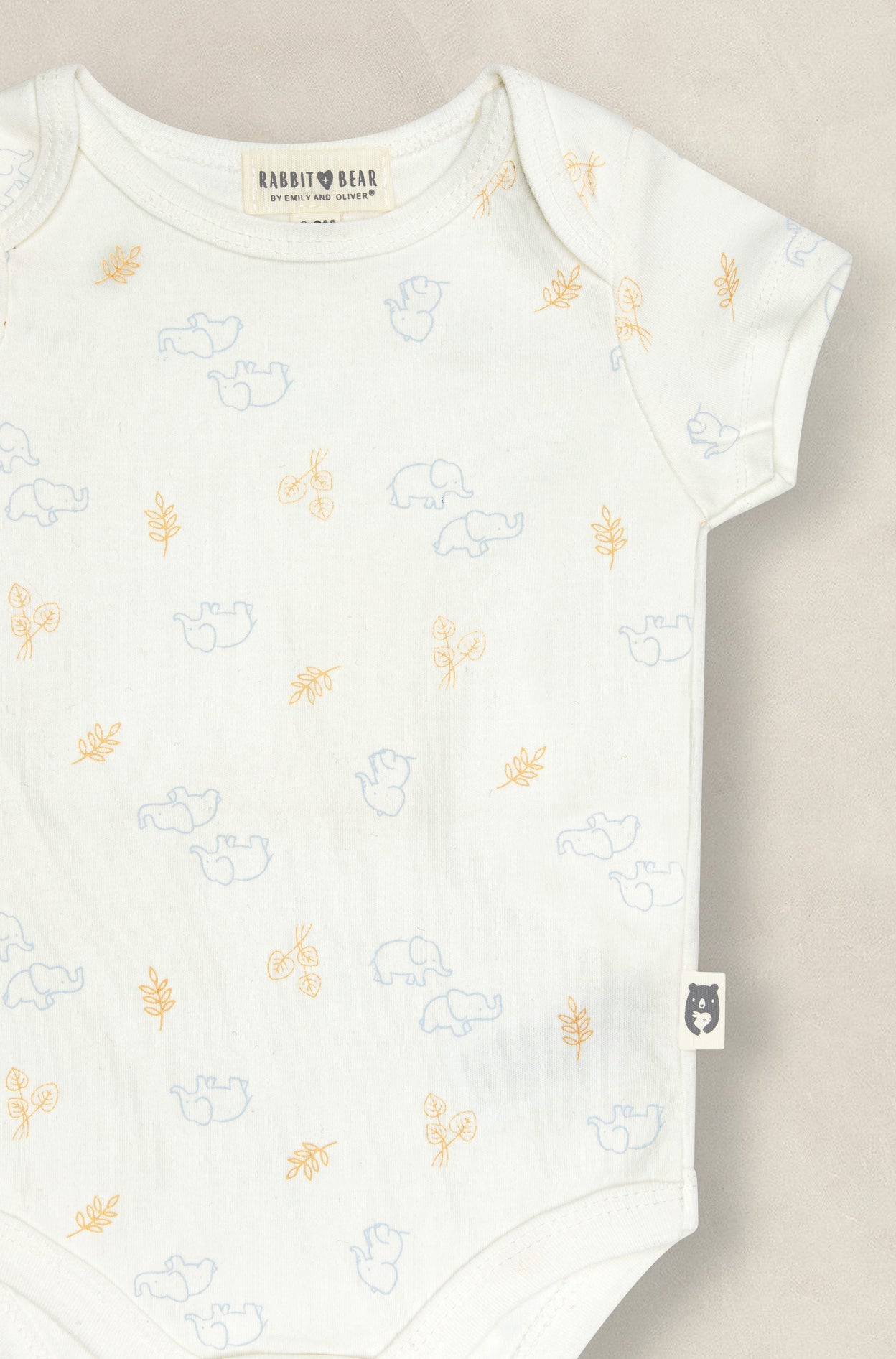 Rabbit + Bear - Short Sleeve Bodysuit