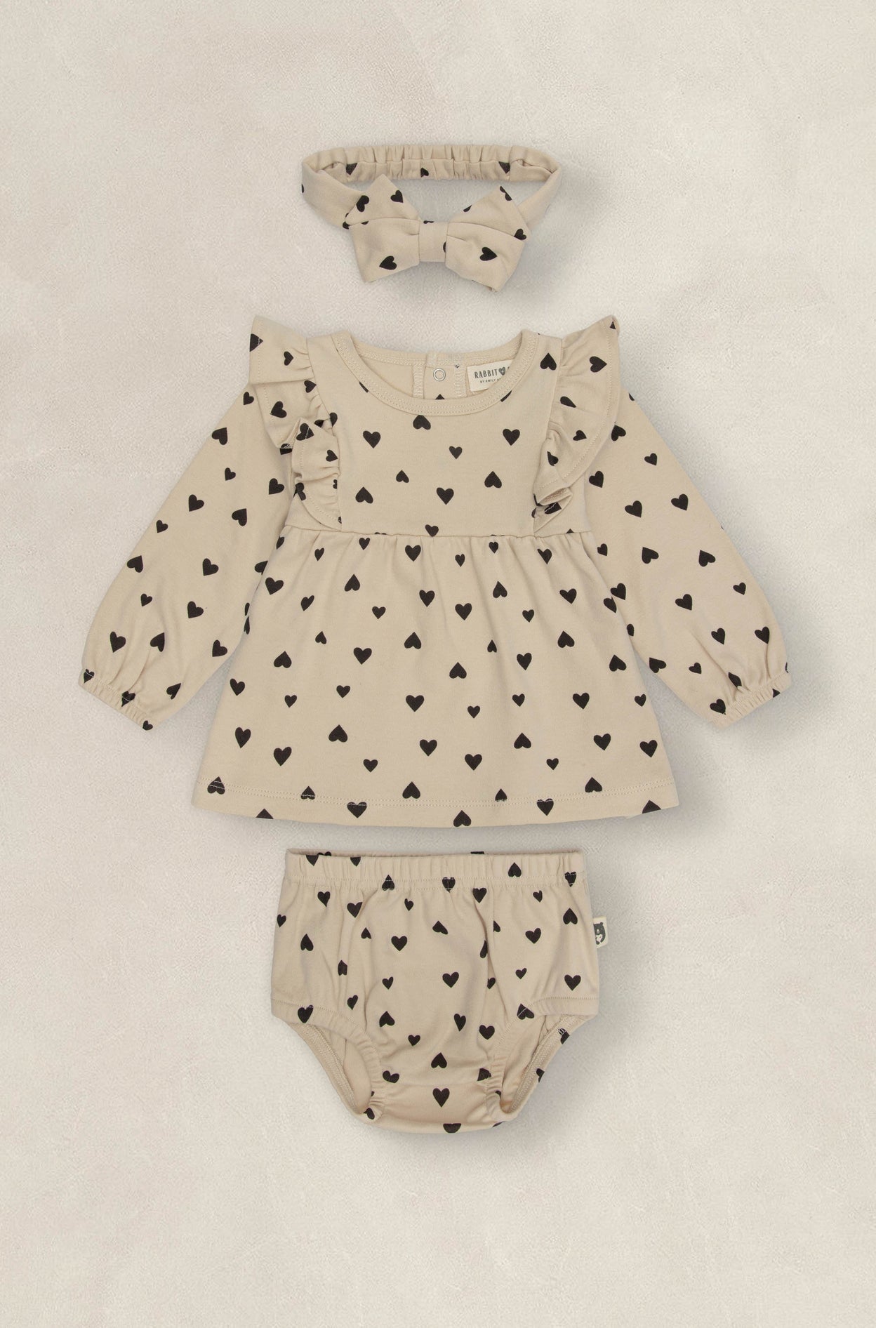 Rabbit + Bear - Set: Dress, Bloomer, Headband