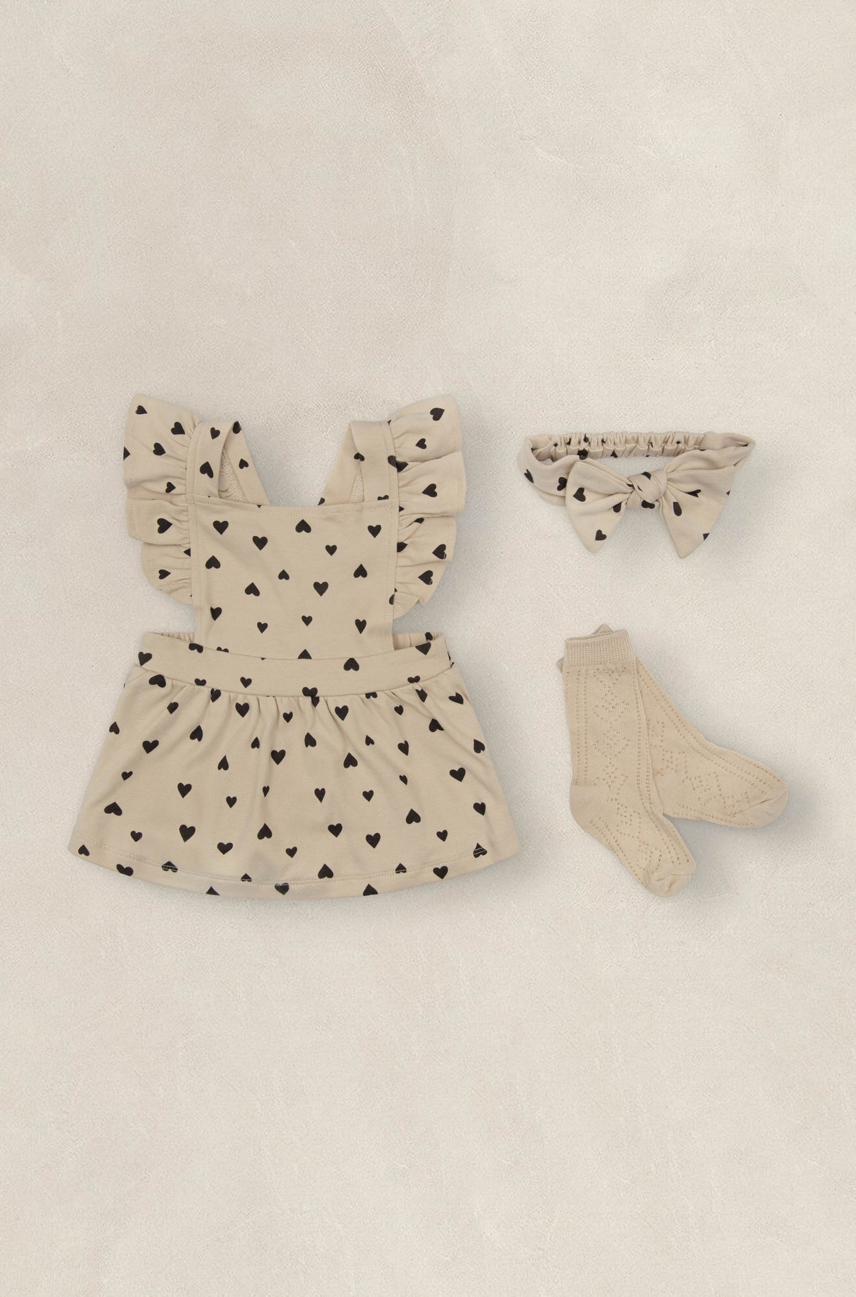 Rabbit + Bear - Set: Jumper, Headband, Kneesock