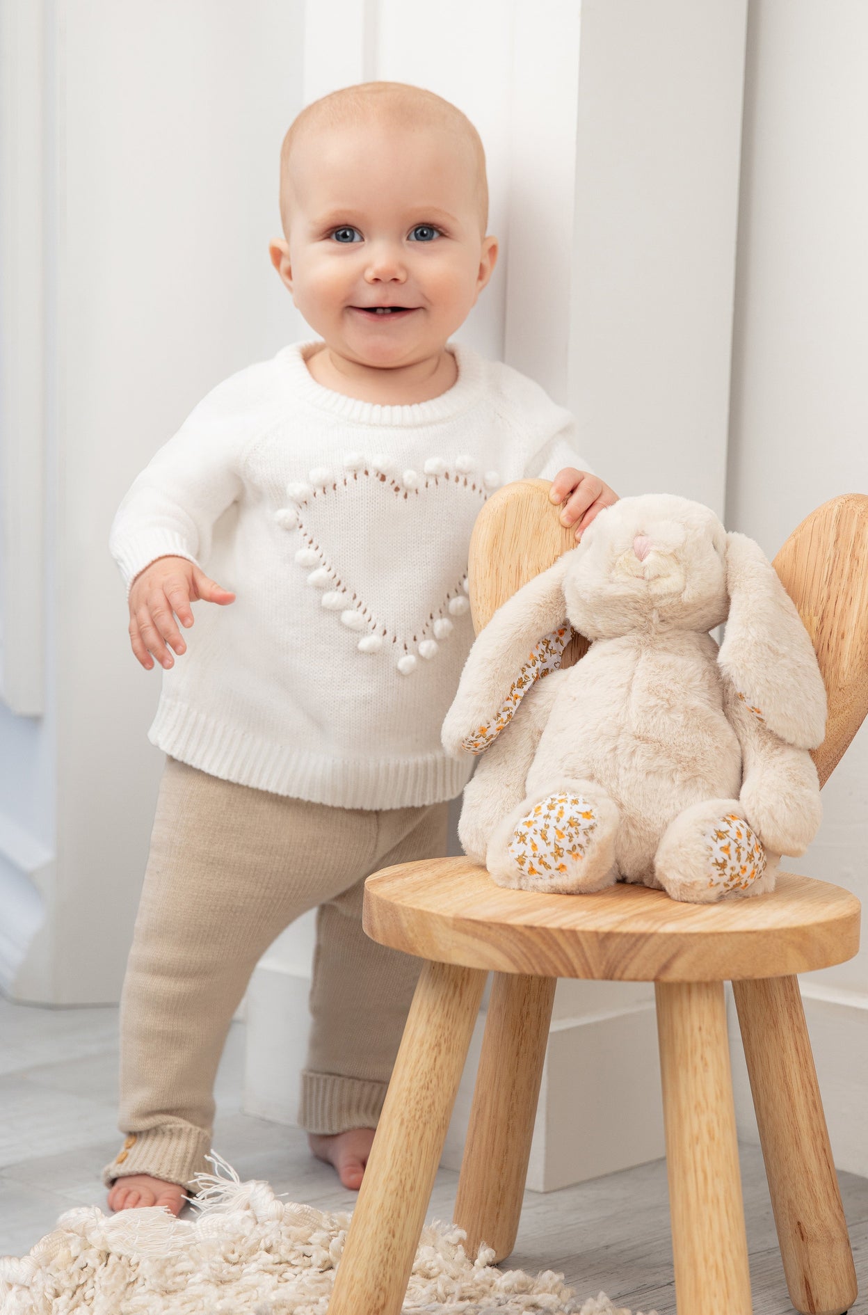 Rabbit + Bear - Knit Sweatshirt and Pants Combo